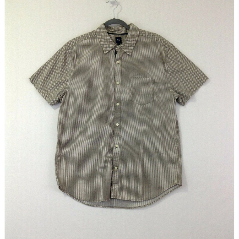 Men's Gap Button Up Men's Short Sleeve Shirt Size L